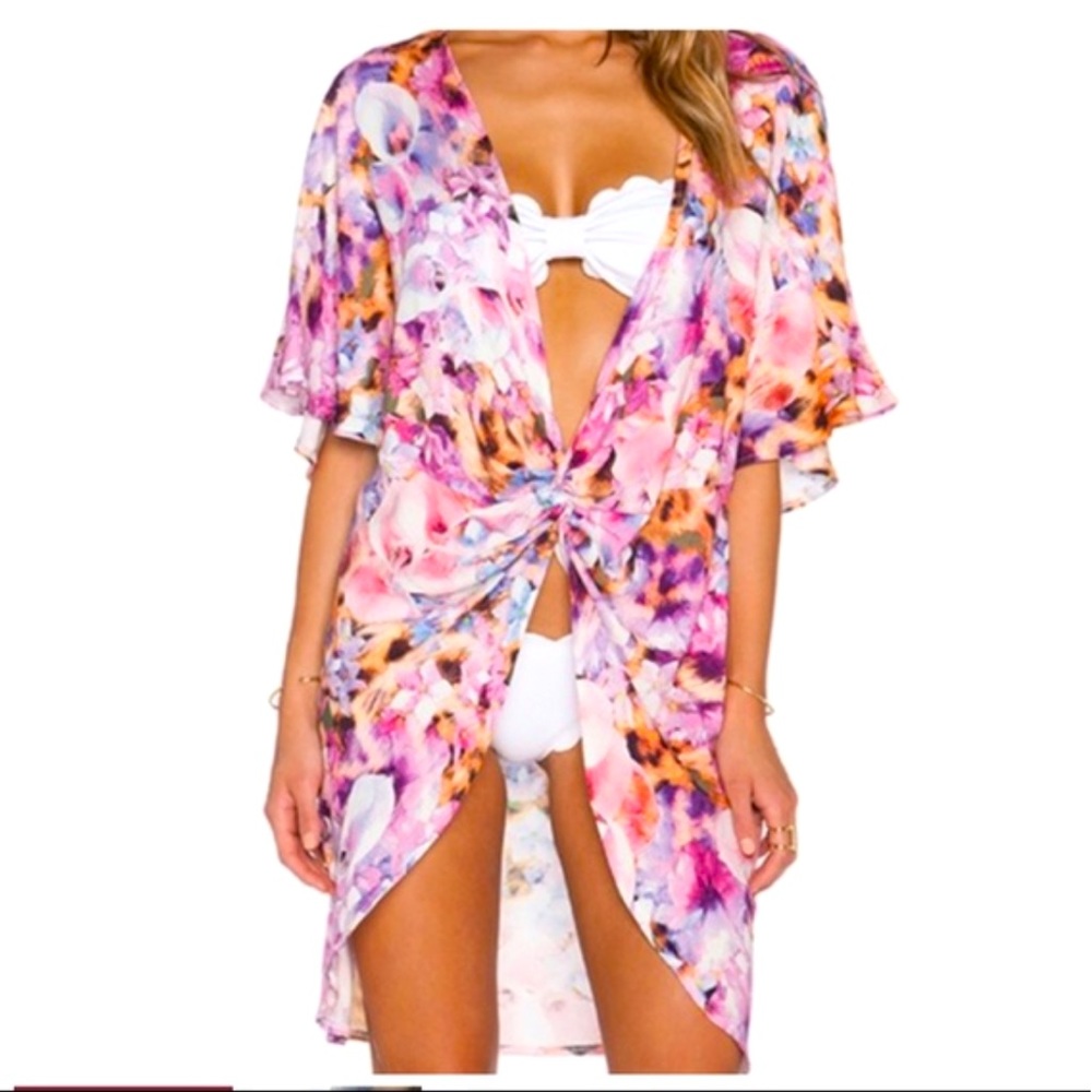 Mink pink floral coverup